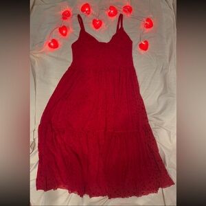 Blackmilk Red Heartbreaker Sheer Midaxi Dress